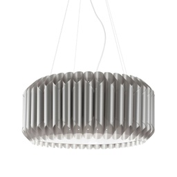 [LOU/S3/60/SVR] Sospensione 3 Luci Silver in Metallo Cromato Cm. 60 x 31h