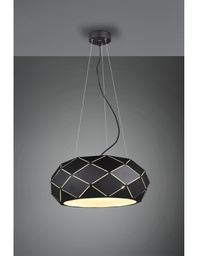 [TRIO303500332] Sospensione 3xE27 Zandor Nero Ø50 cm Trio Lighting