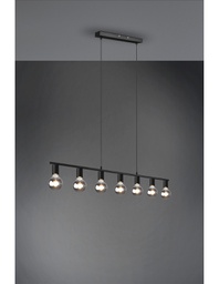 [TRIOR30187032] Sospensione 7xE27 Vannes Nero L110 cm Trio Lighting
