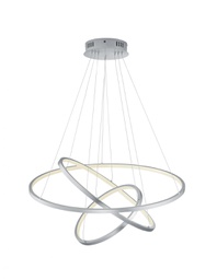 [TRIO352710307] Sospensione Anelli Led 80w RGB Dimmerabile Aaron Nichel Trio Lighting