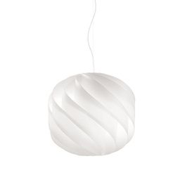 [GL/S/15/W] Sospensione Bianco in Metallo Cromato Cm. 15 x 14h