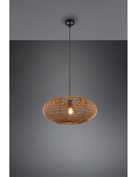 [TRIO312300136] Sospensione Casa Vacanza Paralume Fibre Naturali Hedda Trio Lighting