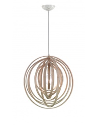 [TRIO305900130] Sospensione Cerchi Rotanti Boolan Legno Chiaro Trio Lighting