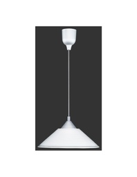 [TRIO301400101] Sospensione Diego Vetro Rigato Bianco Ø30 cm 1xE27 Trio Lighting