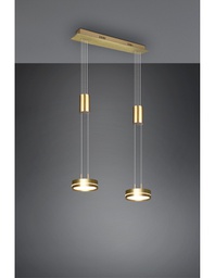 [TRIO326510208] Sospensione Diffusori Disco Led Dimmer Franklin Ottone Trio Lighting