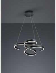 [TRIO371310142] Sospensione Francis Vortici Antracite Led 52w Dimmerabile Trio Lighting