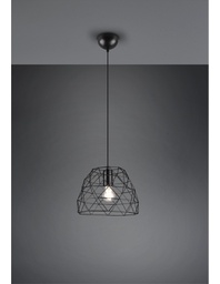 [TRIOR30711032] Sospensione Haval Gabbia 1xE27 Nero Opaco Ø27 cm Trio Lighting