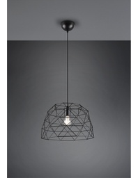 [TRIOR30719032] Sospensione Haval Gabbia 1xE27 Nero Opaco Ø38 cm Trio Lighting