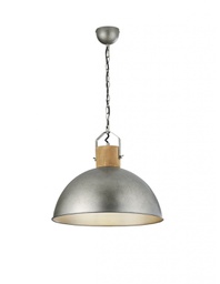 [TRIO303400167] Sospensione Insustrial Delhi Cupola Metallica Nichel Ø45 cm Trio Lighting