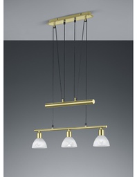 [TRIO371010308] Sospensione Moderna 3 Luci Bilanciere Levisto Ottone Trio Lighting