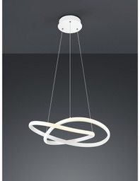 [TRIOR32051131] Sospensione Moderna Course Bianco Led Dimmerabile 27W Ø60 cm Trio Lighting