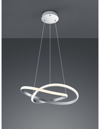 [TRIOR32051107] Sospensione Moderna Course Nichel Led Dimmerabile 27W Ø60 cm Trio Lighting