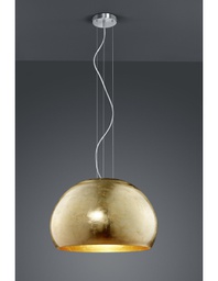[TRIO315200179] Sospensione Moderna Paralume Vetro Opale Oro Ø51 cm Ontario Trio Lighting