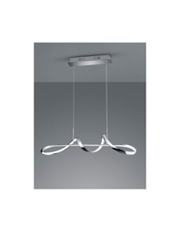 [TRIOR37091106] Sospensione Moderna Perugia Design Intreccio Cromo Led Dimmer 4000k Trio Lighting