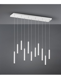 [TRIO321611131] Sospensione Moderna Tubular 11 Tubi Led Bianco L115 cm Trio Lighting