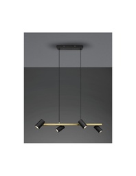 [TRIO302400480] Sospensione Nera 4 Faretti Spot GU10 Orientabili Marley Trio Lighting