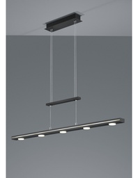 [TRIO379190732MAG] Sospensione Nera Piastra Rettangolare 7 Led Sopra e Sotto Lacal Trio Lighting