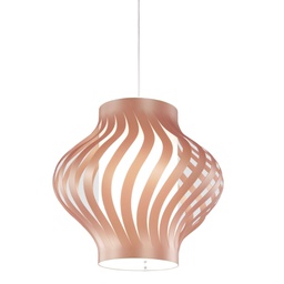 [H39S/NE] Sospensione Nero in Plastica Bianca Cm. 40 x 39h