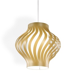 [H39S/NGLD] Sospensione New Gold in Plastica Bianco Cm. 40 x 39h