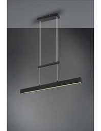 [TRIOR32043132] Sospensione Paros Doppia Luce Led Dimmerabile Nero L90 cm Trio Lighting