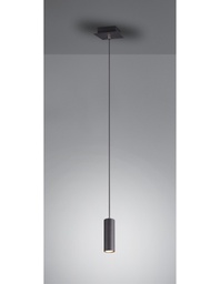 [TRIO312400132] Sospensione Pendel Cilindro GU10 Marley Nero Trio Lighting