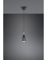 [TRIOR30691032] Sospensione Pendel Cono Farin Nero Ø10 cm Trio Lighting