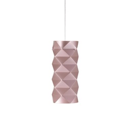[PRISMA/S/13/PKM] Sospensione Pink Metal in Metallo Cromato Cm. 13 x 32h