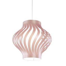 [H39S/PKM] Sospensione Pink Metal in Plastica Bianco Cm. 40 x 39h