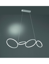 [TRIO322610431] Sospensione Rondo 4 Cerchi Led Bianco L110 cm Trio Lighting