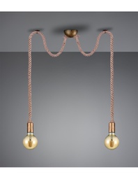 [TRIO310100204] Sospensione Rope 2 Corde Ottone Con Decentramento Trio Lighting