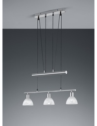 [TRIO371010307] Sospensione Sali e Scendi 3 Luci Bilanciere Levisto Nichel Trio Lighting