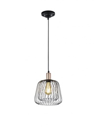 [TRIO300900102] Sospensione Sanna Vintage Nero 1xE27 Ø25 cm Trio Lighting