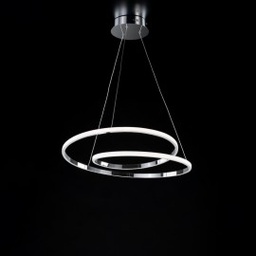 [BL220-SCR] Sospensione moderna in metallo e alluminio cromo lucido con led integrato
