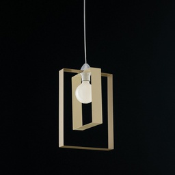 [BL150-1-AT] Sospensione moderna lampadario in ferro avorio tortora 25xh.40 cm