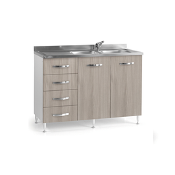[053085] Sottolavello Per Cucina Olmo 2 Ante Con Cassetti SX Cm 120x50xH 85