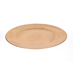 [1909074] Sottopiatto da tavola in plastica  oro tondo
