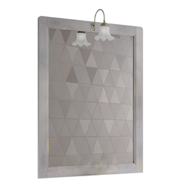 [1995522] Specchio da bagno con luce grigio pietra 
