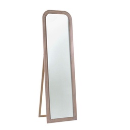 [V3303600000] Specchio da terra legno crema anticato opaco ovale cm 50xh170x2