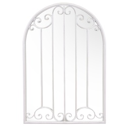 [V3332660000] Specchio metallo avorio cm66x4h96