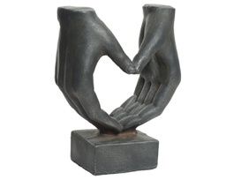 [20041835] Statua a forma di cuore in polimagnesio antracite da esterno