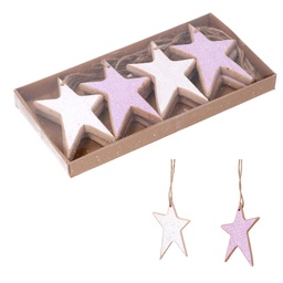[V6152940000] Stella legno rosa confezione da 8 cm21,5x10,5x2,2