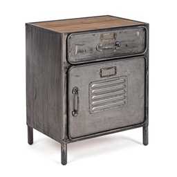 [B0746712] Store little cabinet 1 anta - 1 cassetto in metallo stile industriale 45x34.5x55.20