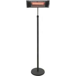 [1999769] Stufa a Infrarossi 2000W Xone - Nero - Protezione IP55 - Copertura 10Mq - 59x40,5x198 Cm