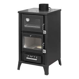 [5200416400141] Stufa a Legna con Forno Marzia Nera 15,3 kW L45xP48,5xH91,5