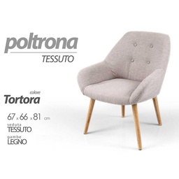 [GIC761300] TOD-POLTRONA TORTORA 67*66*81 T8214-T