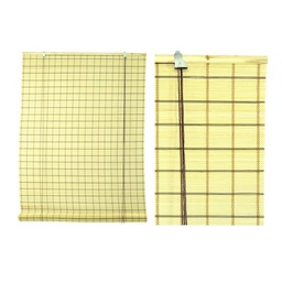 [19906310] Tapparella avvolgibile in rattan Beige con riga Noce 200x300 cm