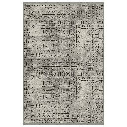 [EFFEZ97045] Tappeto ciniglia antiscivolo Vadi grigio decorazione geometrica 160x230 EFFEZ