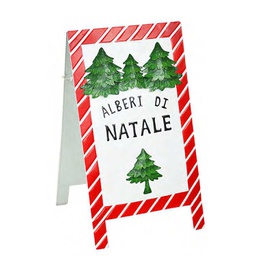 [V9146600000] Targa alberi di natale nbd-9006 cm. 58 x 35 h 97