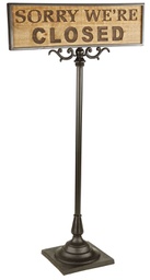 [V9108900000] Targa piedistallo open/closed ea-6476 cm. 57 x 23