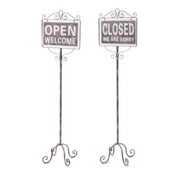 [V6436410000] Targhetta con supporto alto open-closedcm 30
